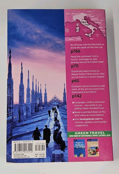 Italy by Lonely Planet (Paperback, 2008) Travel Guide