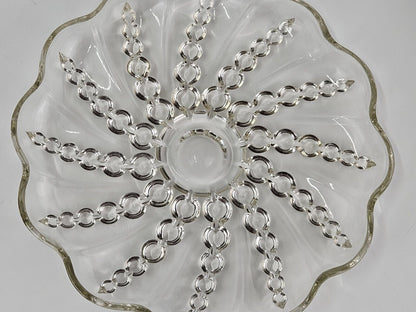 Anchor Hocking Boopie Bubble Heavy Glass 8" Plate Service Dish