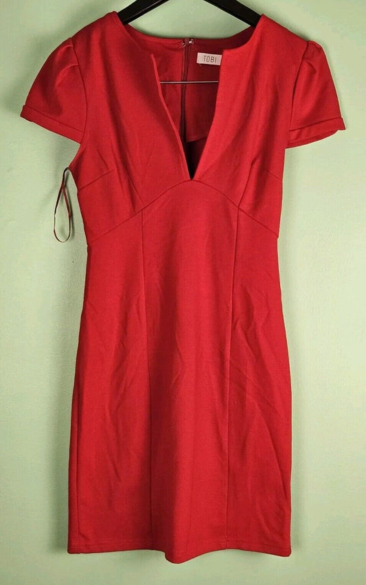 TOBI Women's Red Short Bodycon Dress Size M