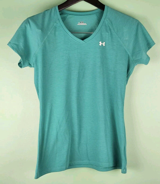 Under Armour Womens Small Green Short Sleeve T Shirt Fitted