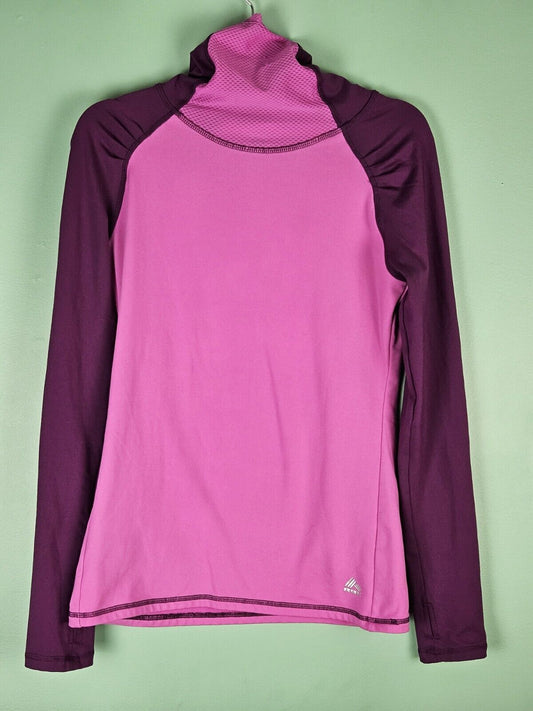 Reebok Cowl Neck Active Top Women Medium Long Sleeve Stretch Thumb Holes