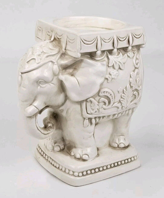 Vintage Inarco Indian Style Elephant Candle Holder On Pedestal