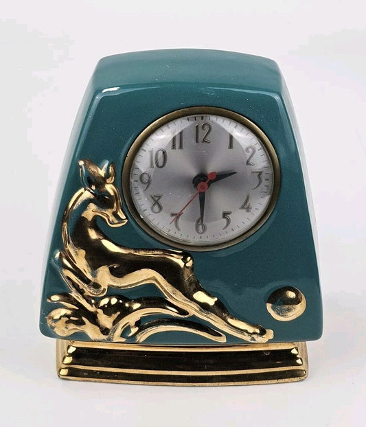 1940 Deer, Vintage Sessions Mantel Clock, Howell China 22K Gold