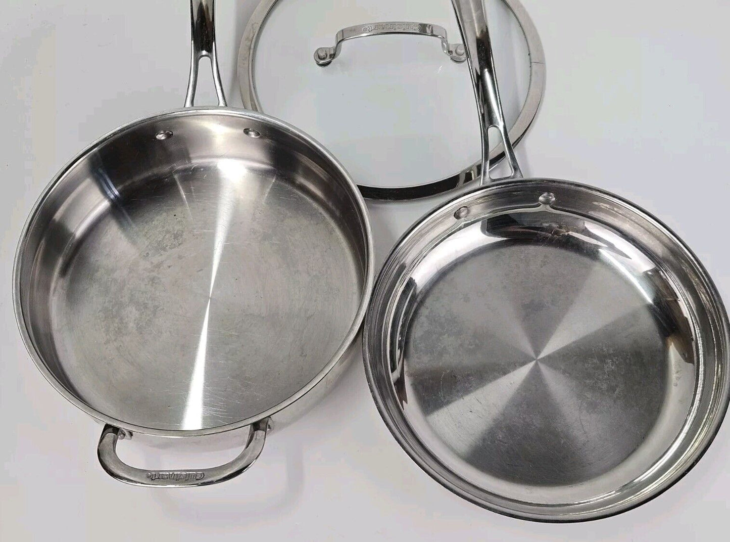 Cuisinart 3 Quart Saute Pan with Glass Cover Model 4330-24H Stainless Steel