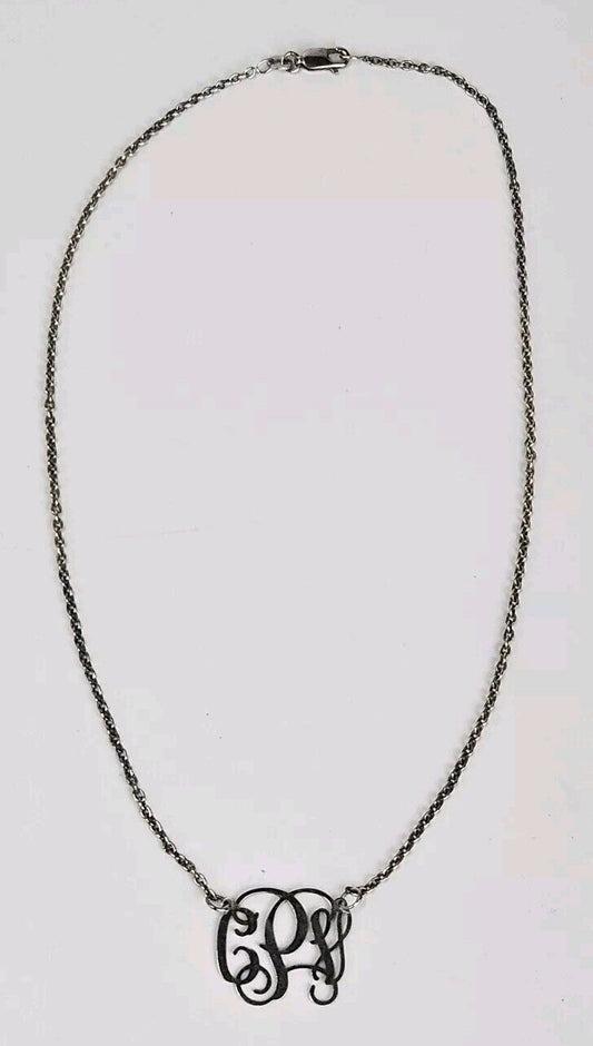 Sterling silver cursive CHS 16" Necklace