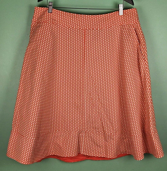 Lane Bryant The Modernist Collection Orange Polka Dots Skirt Size 18