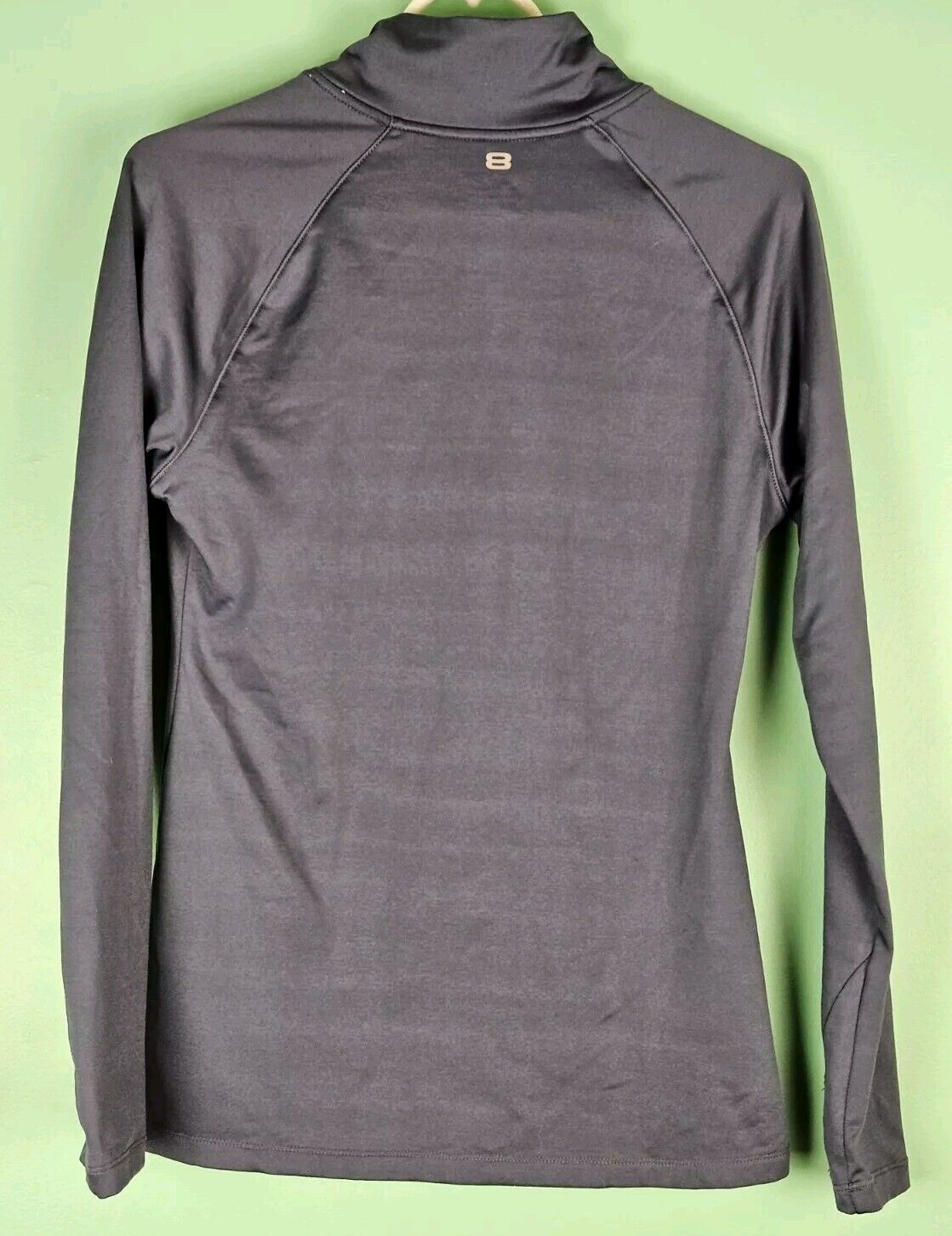 Layer 8 Black Athletic Long Sleeve Shirt With Thumb Holes Size Medium