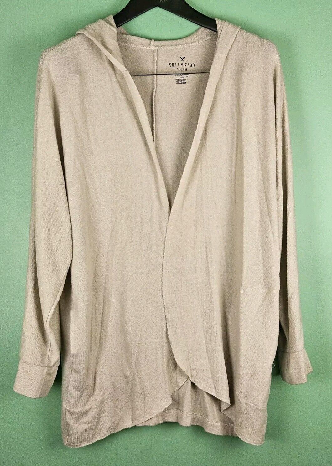 American Eagle Sweatshirt Womens Large Soft And Sexy Gray Hooded