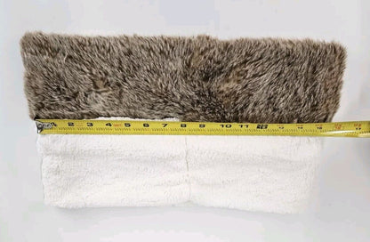 American Eagle AE Muffler Scarf Womens  Cream Winter One Size Fuzzy Faux Fur