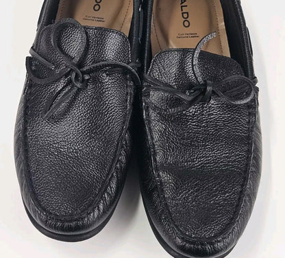 Men's Black Leather Aldo Dress Shoes Size 10.5 Loafer Casual