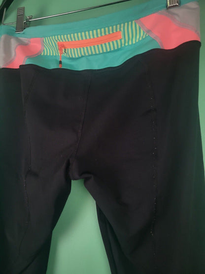 Lululemon Womens Size S Back Zip Pocket Retro Colorful Waist Run Inspire Legging