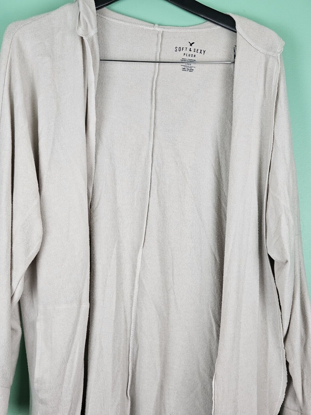 American Eagle Sweatshirt Womens Large Soft And Sexy Gray Hooded