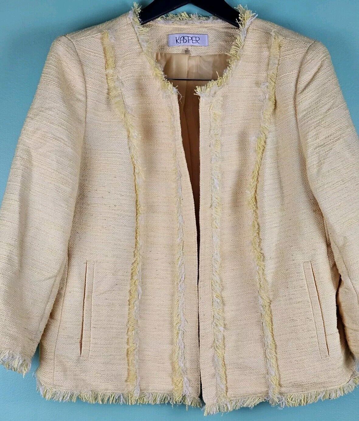 Kasper Yellow Women’s Blazer Jacket Size 14