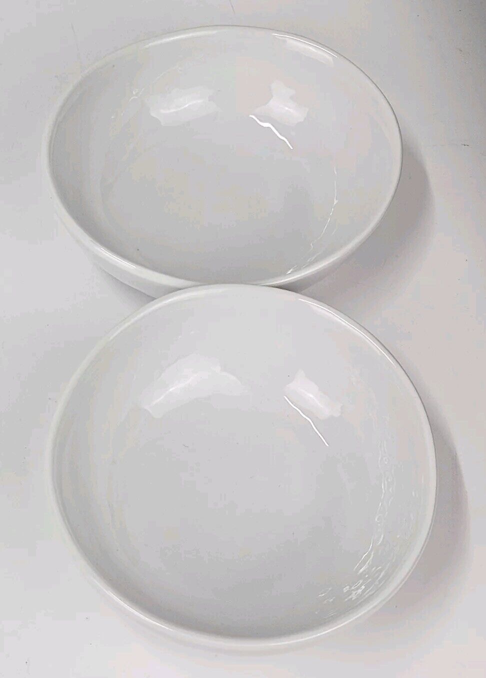 2-Crate & Barrel MERCER White Bowl 4.75" Set of 2