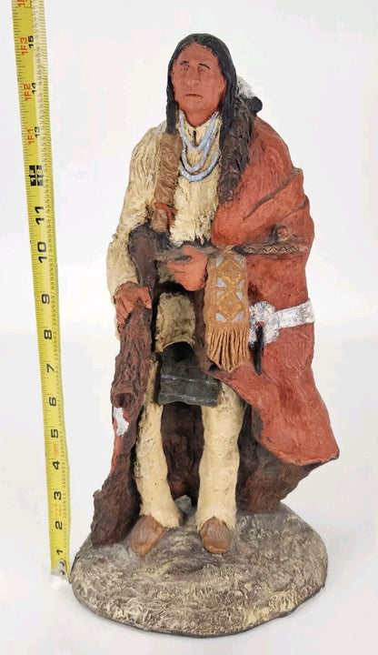 Daniel Monfort Original Native American Figurine Blanket Pipe Western