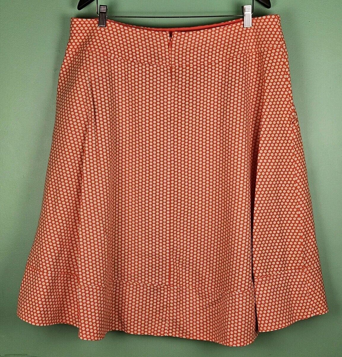 Lane Bryant The Modernist Collection Orange Polka Dots Skirt Size 18