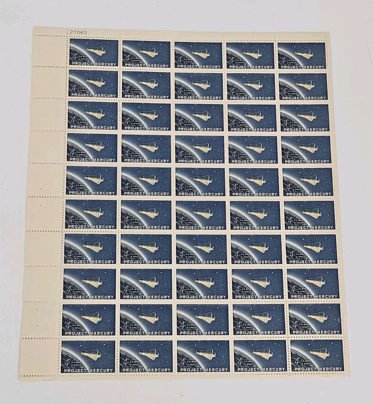 4 Cent Stamps, 4c Project Mercury, Mint sheet of 50