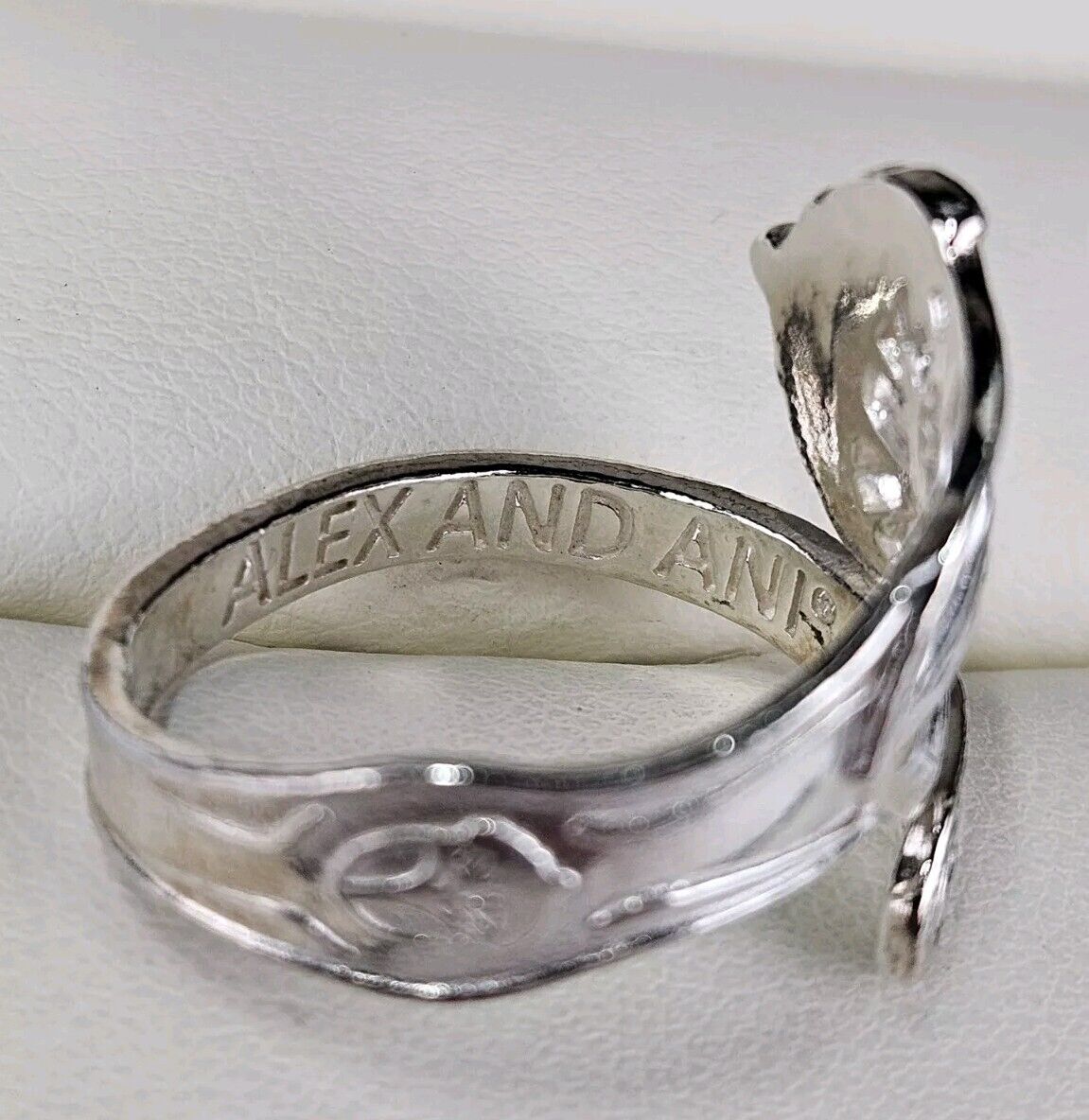 ALEX AND ANI Sterling Silver Unexpected MirWrap Around Spoon Band Ring 925 Sz: 6