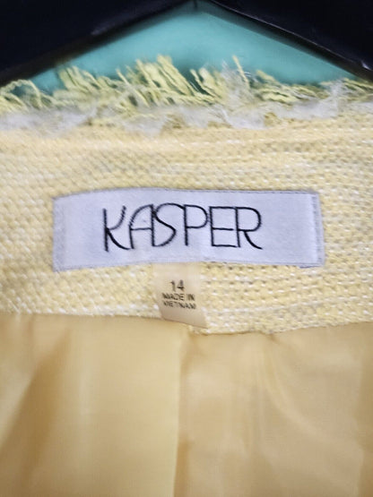 Kasper Yellow Women’s Blazer Jacket Size 14