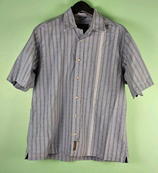 Timberland Mens Short Sleeve Button Plaid Shirt Size Medium