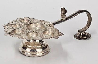 Metal Diya with Handle Antique 6" X 4"