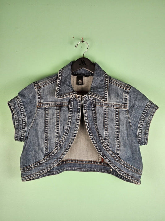 Vintage Venezia Women's Denim Jean Cropped Jacket/Shrug 14/16