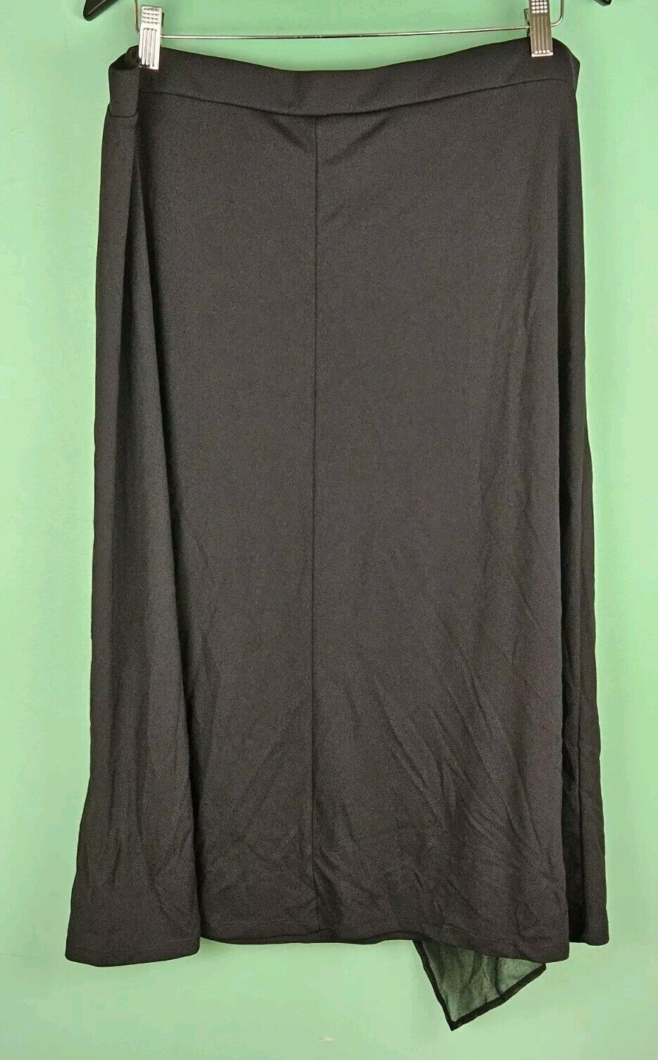 Dkny Asymmetrical Black Midi Length Skirt Size XL