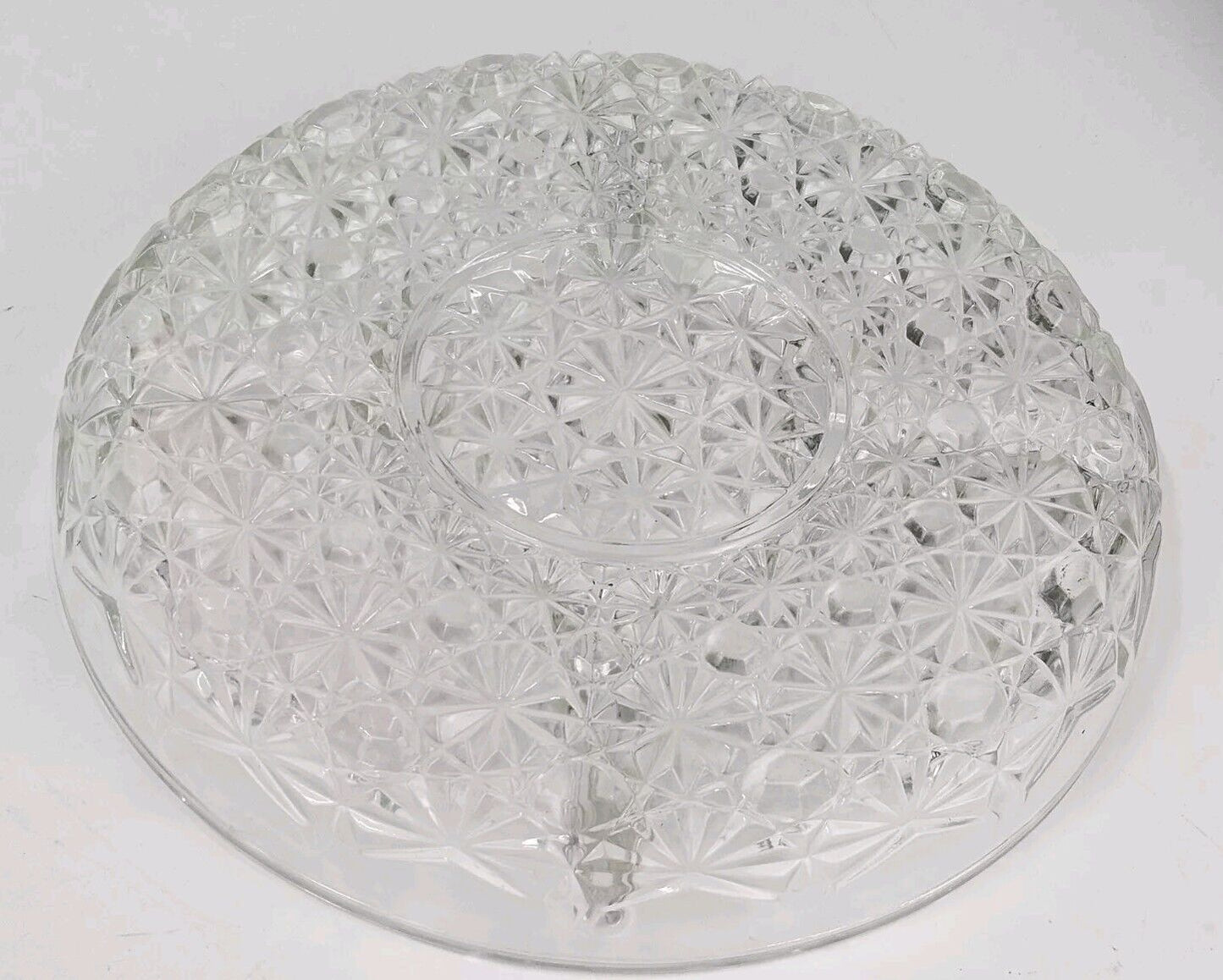 BEAUTIFUL 5 PART RELISH SERVING DISH DAISY & BUTTON CLEAR BY INDIANA GLASS