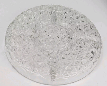 BEAUTIFUL 5 PART RELISH SERVING DISH DAISY & BUTTON CLEAR BY INDIANA GLASS