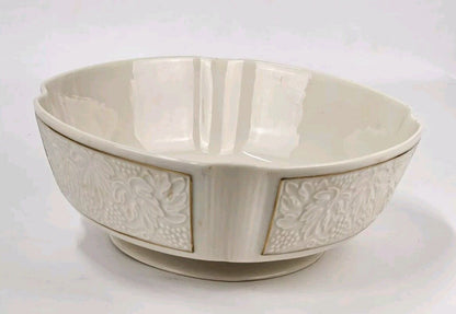 Lenox Bordeaux Collection Ivory w/gold Trim Octagonal Bowl 10"