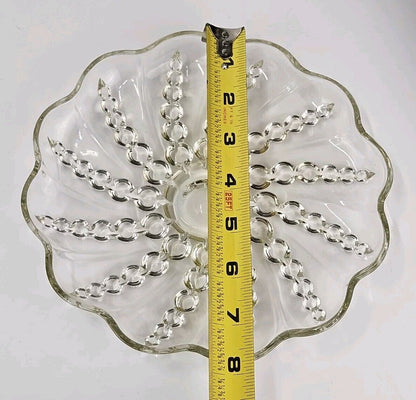 Anchor Hocking Boopie Bubble Heavy Glass 8" Plate Service Dish