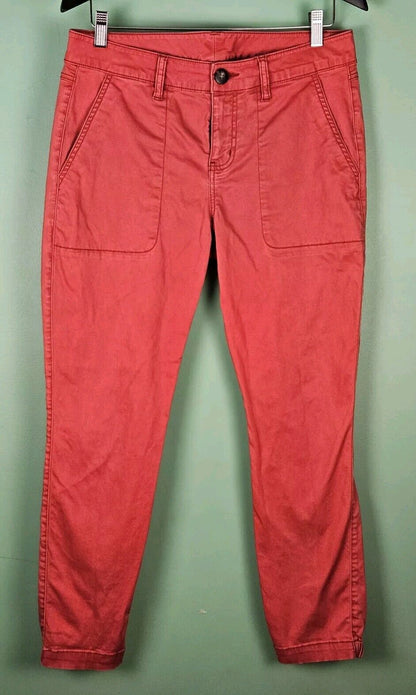 CAbi Nantucket Red Capri 5178 Hutton Jogger Pants Women’s Size 8