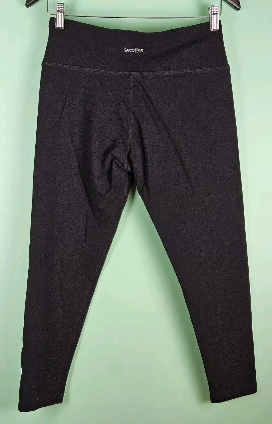 Calvin Klein Performance Leggings Large Logo Black Hidden Pocket