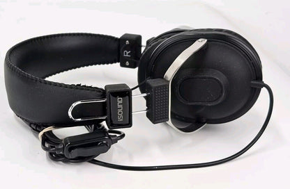 iSound HM-260 Stereo Headphones Wired With Built-In Microphone Adjustable Black