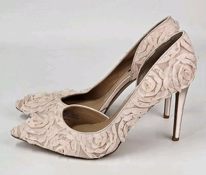 inc kenjay d orsay floral laced pumps bridal shoes Size 10m