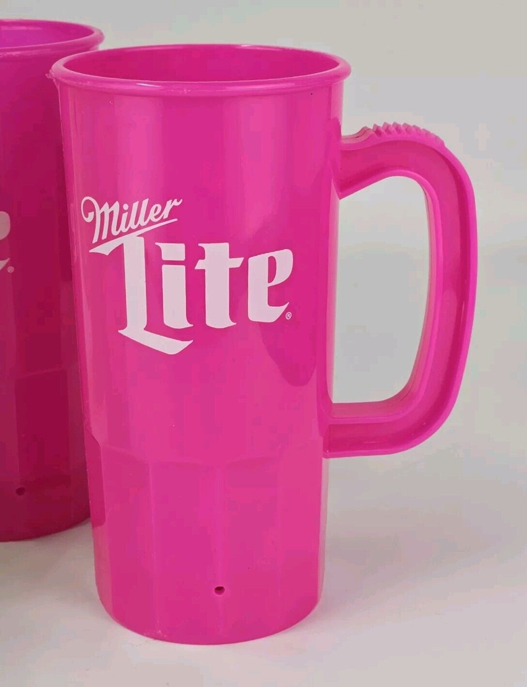 4 Vintage Miller Lite Plastic Beer Mugs