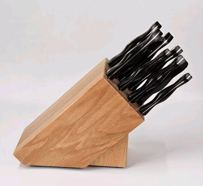 10 piece Black Handled Cutco Knife Set With Wooden Cutco Block