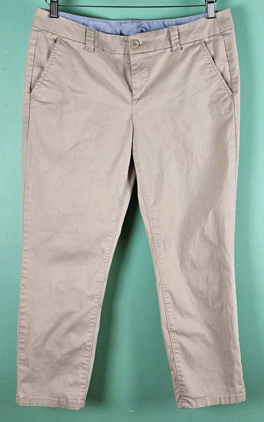 Stylus Women's Straight Cropped Pants Size 6 Khaki