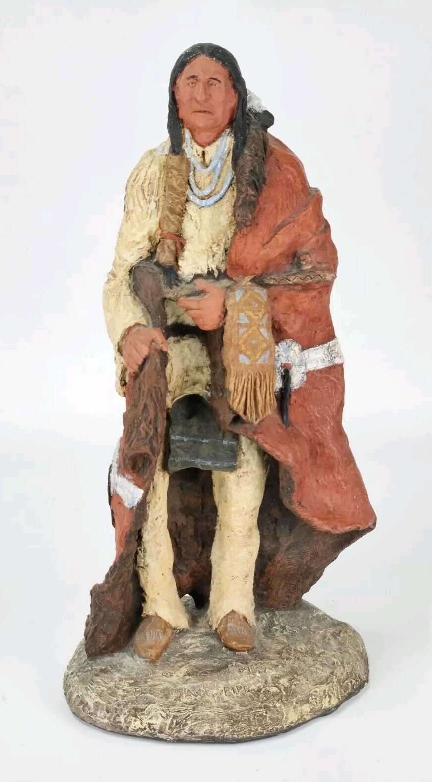 Daniel Monfort Original Native American Figurine Blanket Pipe Western