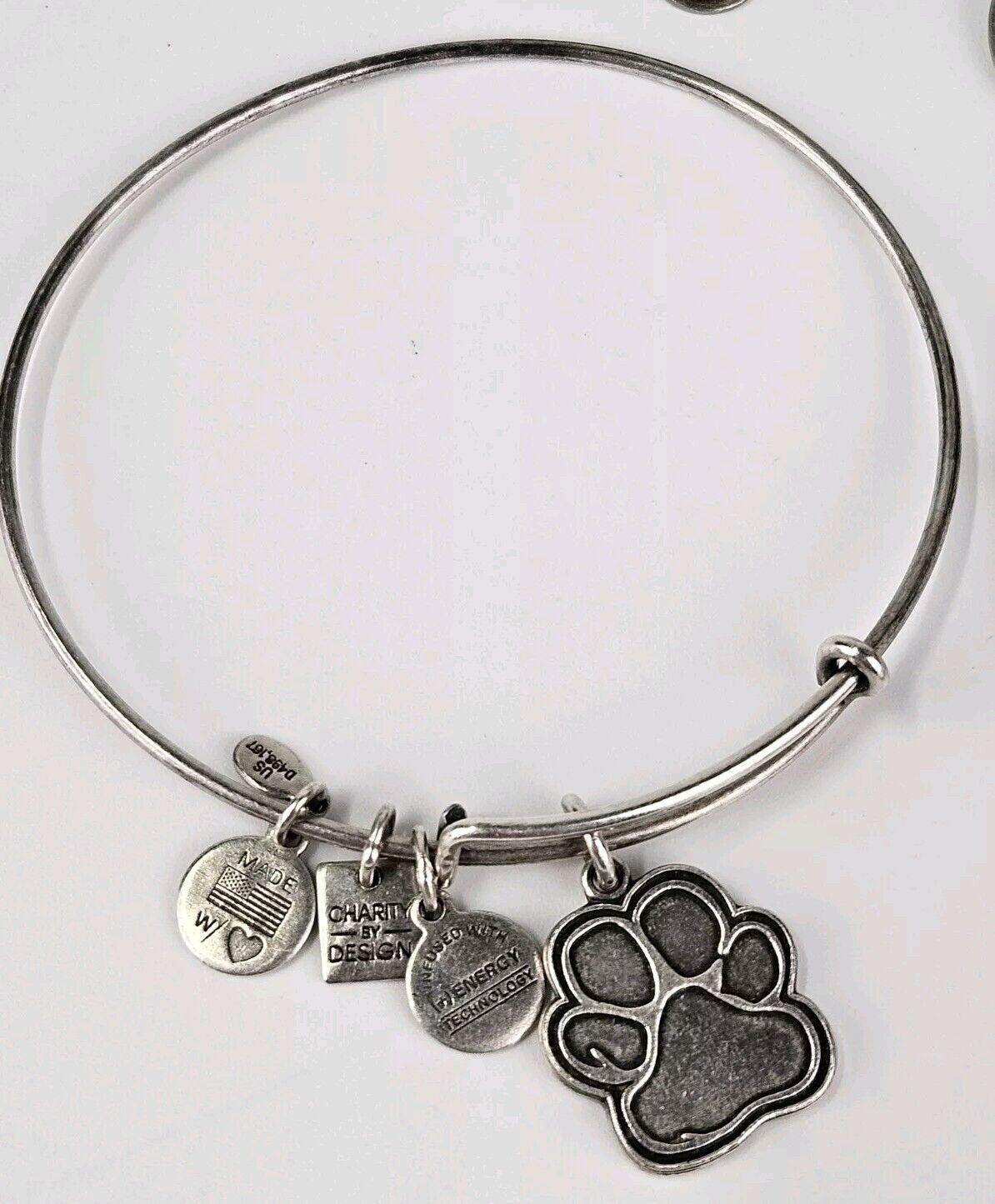 Alex and Ani Lotus Peace Petals Charm Bracelet Silver Tone Lot