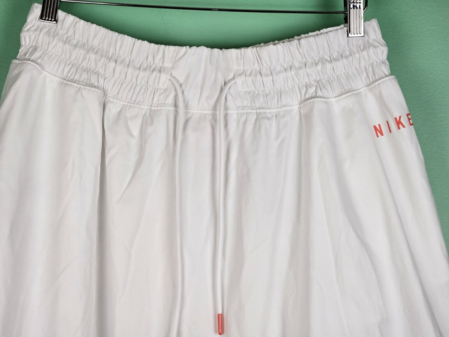 Nike Women’s MESH Big Logo Skirt SIZE M (893661 100) White / Rush Coral Size XL