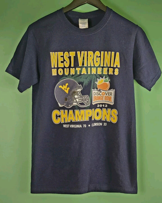 2012 Orange Bowl T-Shirt West Virginia vs Clemson Men's Small WVU