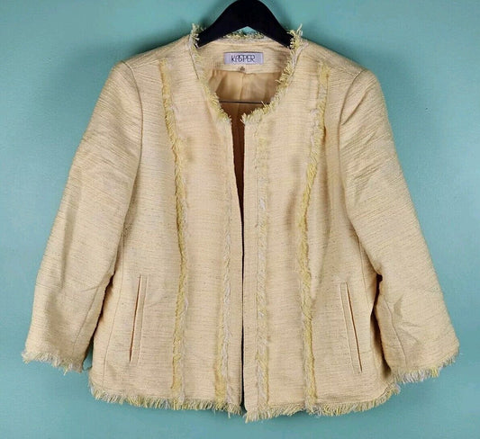 Kasper Yellow Women’s Blazer Jacket Size 14