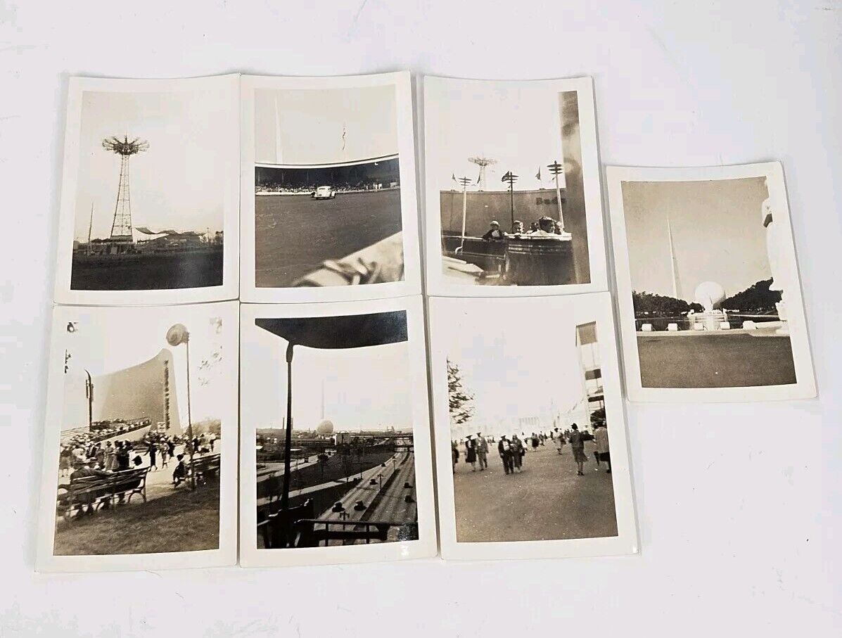 1939-1940 New York Worlds Fair Photo Lot Of 7 2.5x3.5”