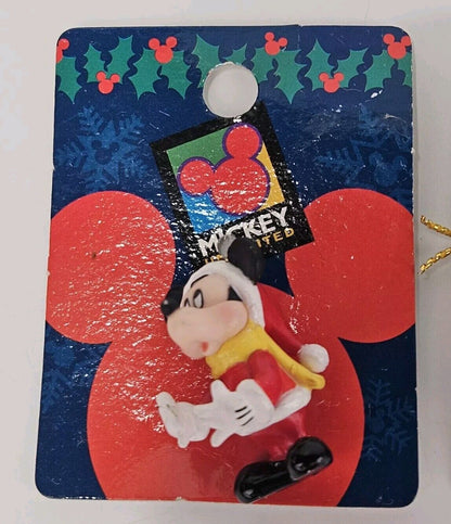 Disney Enesco Mickey Minnie Mouse Christmas Ornament Charm Set Of 3 NIP 1 1/2"