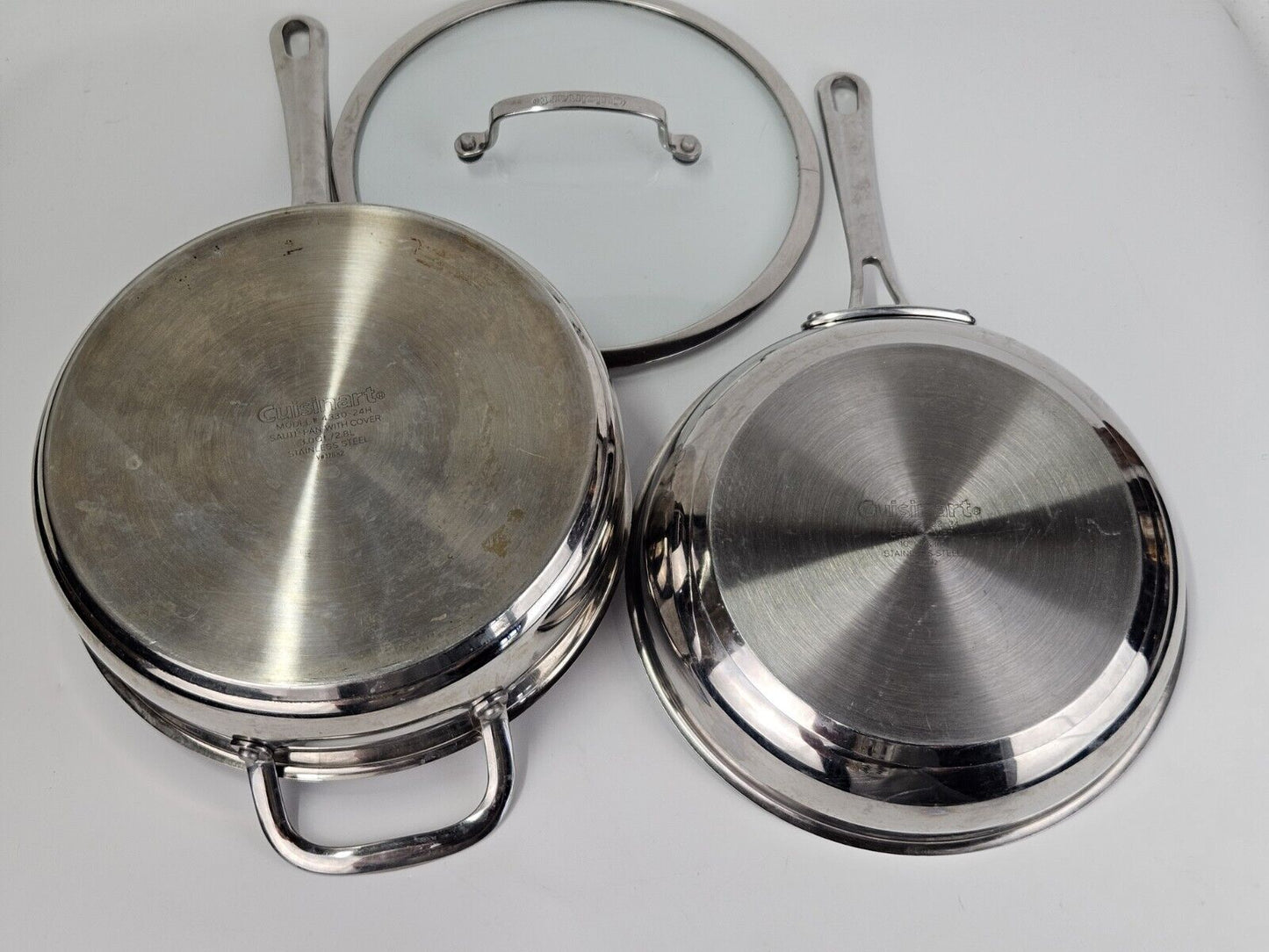 Cuisinart 3 Quart Saute Pan with Glass Cover Model 4330-24H Stainless Steel