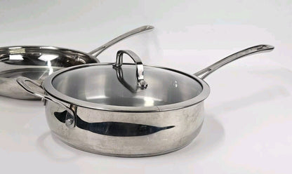 Cuisinart 3 Quart Saute Pan with Glass Cover Model 4330-24H Stainless Steel