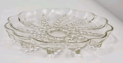 Anchor Hocking Boopie Bubble Heavy Glass 8" Plate Service Dish