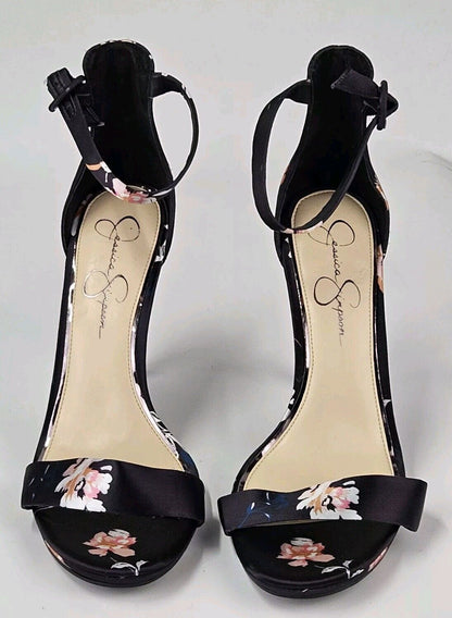 Jessica Simpson | Black Floral Stain Heels Size 10