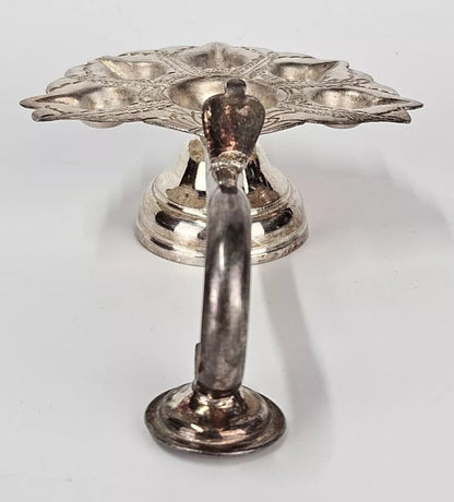 Metal Diya with Handle Antique 6" X 4"